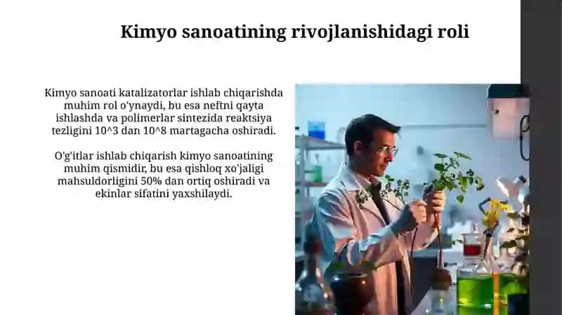 Kimyo: Qishloq xo'jaligida kimyoning ahamiyati 4