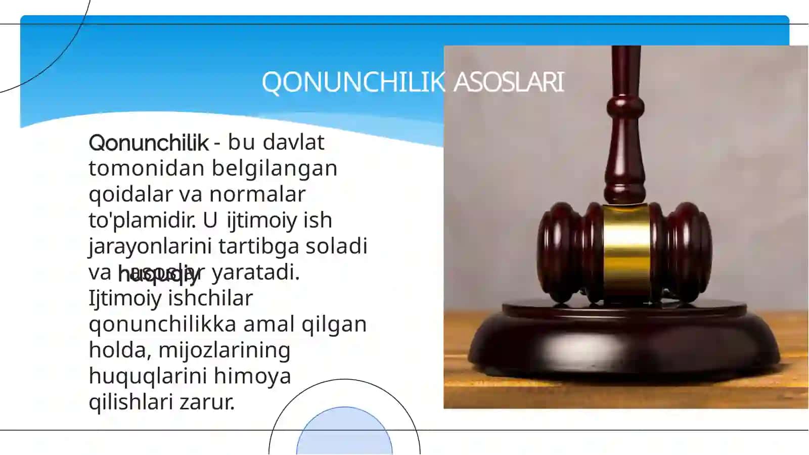 Slayd: Ijtimoiy ishning o'rni 4