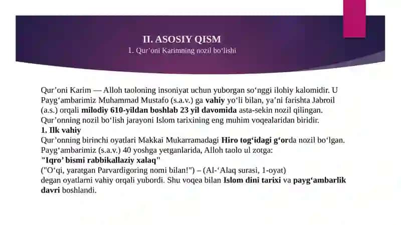QUR'ONI KARIM-ISLOM DININING MUQADDAS KITOBI 4