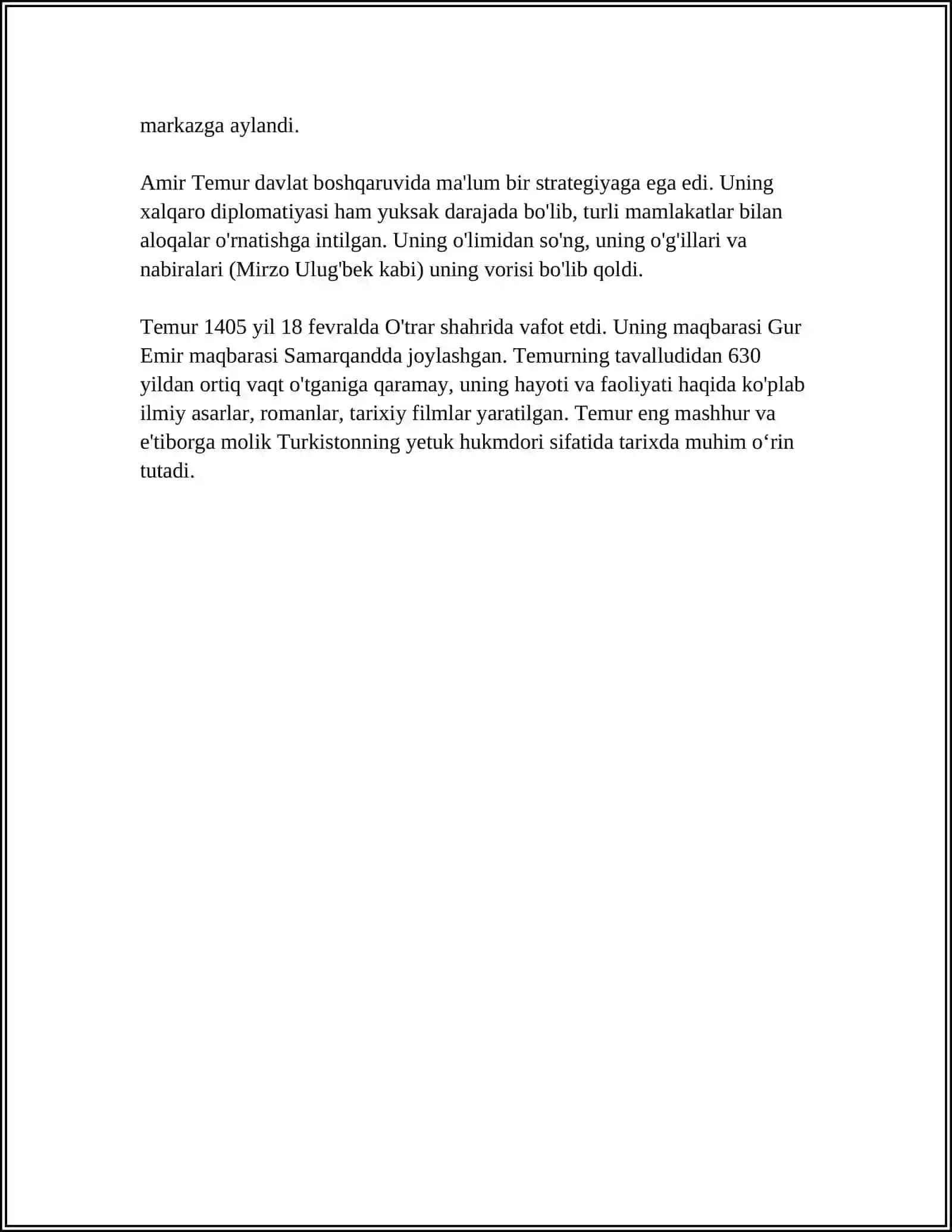 AMIR TEMUR MARKAZLASHGAN DAVLAT ASOSCHISI 4