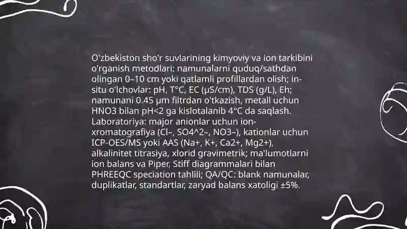 Sho'r suvlarni chuchuklashtirish g'oyasi 4