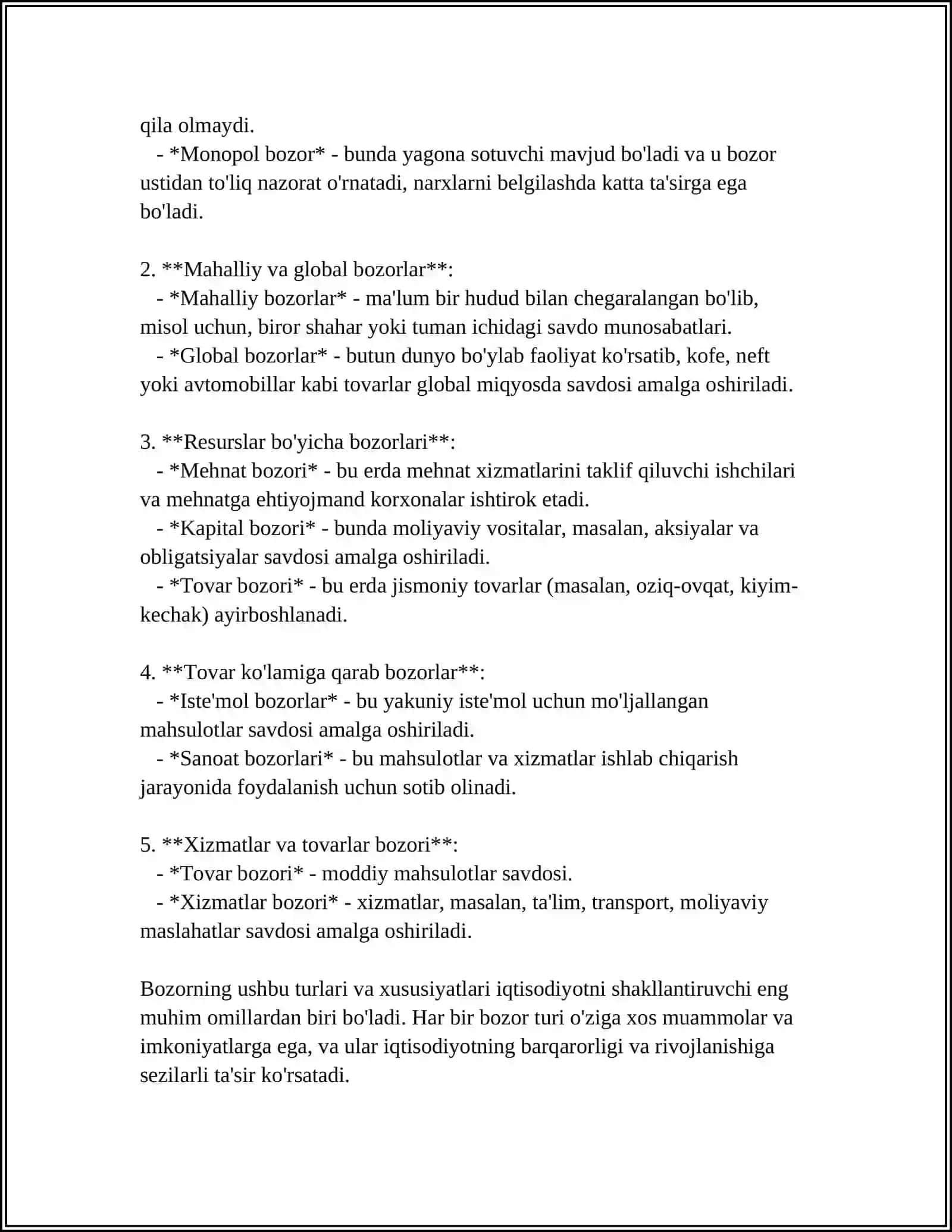 BOZOR VA UNIVERSAL SAVDO DOKONLARNI LOYIHALASH 4
