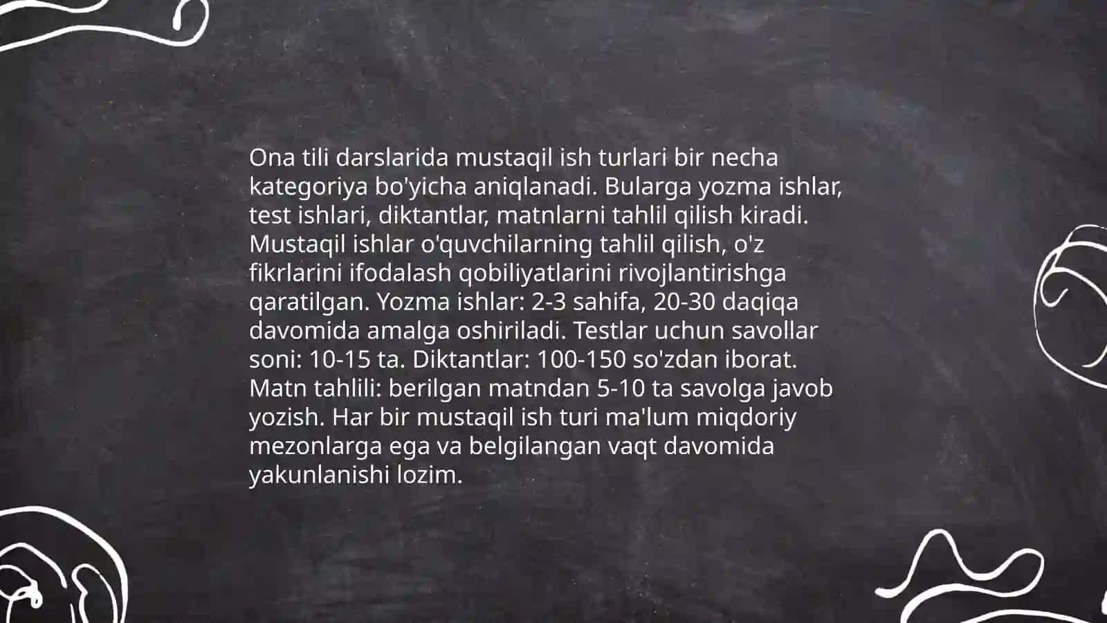 Mustaqil ish tushunchasi va uning ona tili darsidagi o‘rni 4