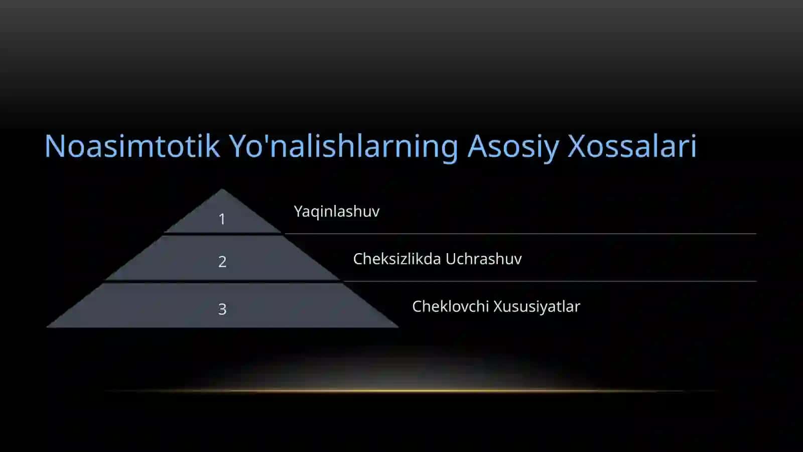 Noasimtotik Yo'nalishlar: Ikkinchi Tartibli Chiziqlarni O'rganish 4