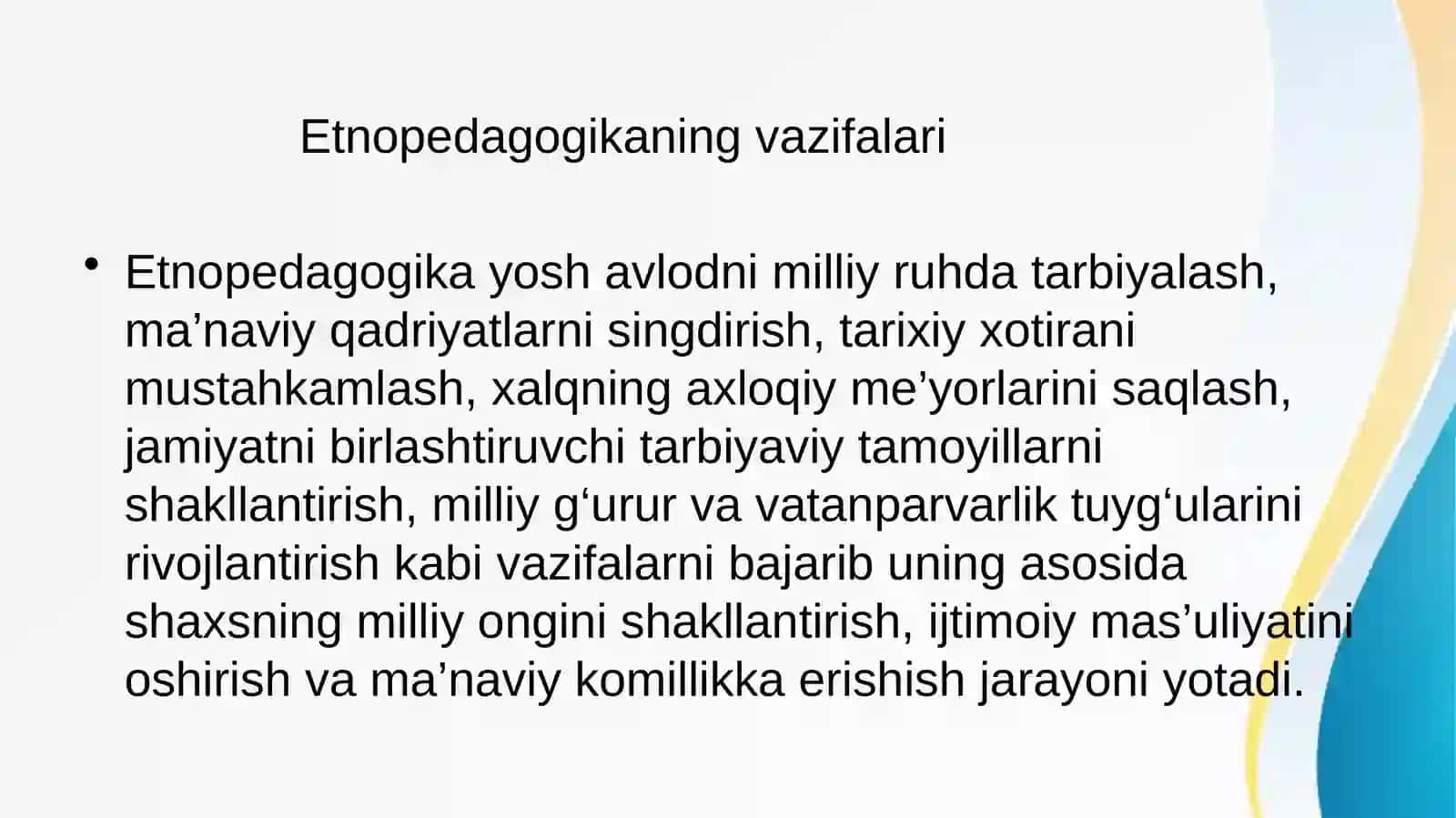 Etnopedagogika va milliy ma’naviyat 4