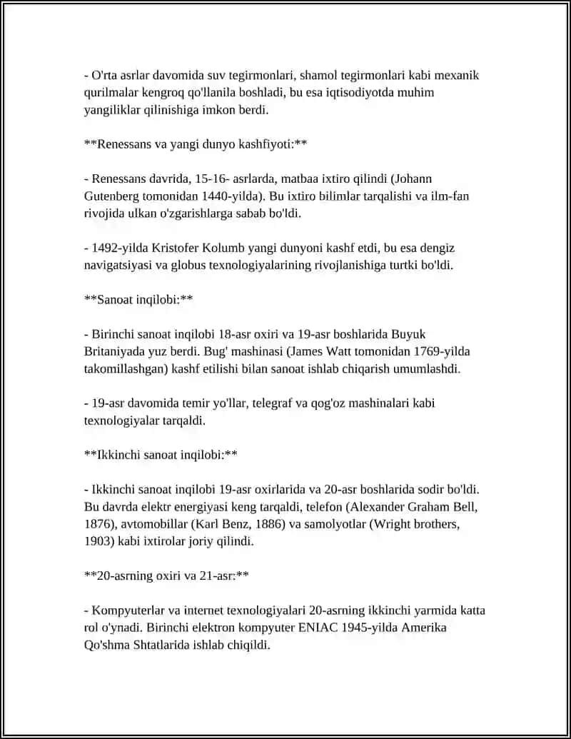 SANOATDA FAN - TEXNIKA TARAQQIYOTI 4