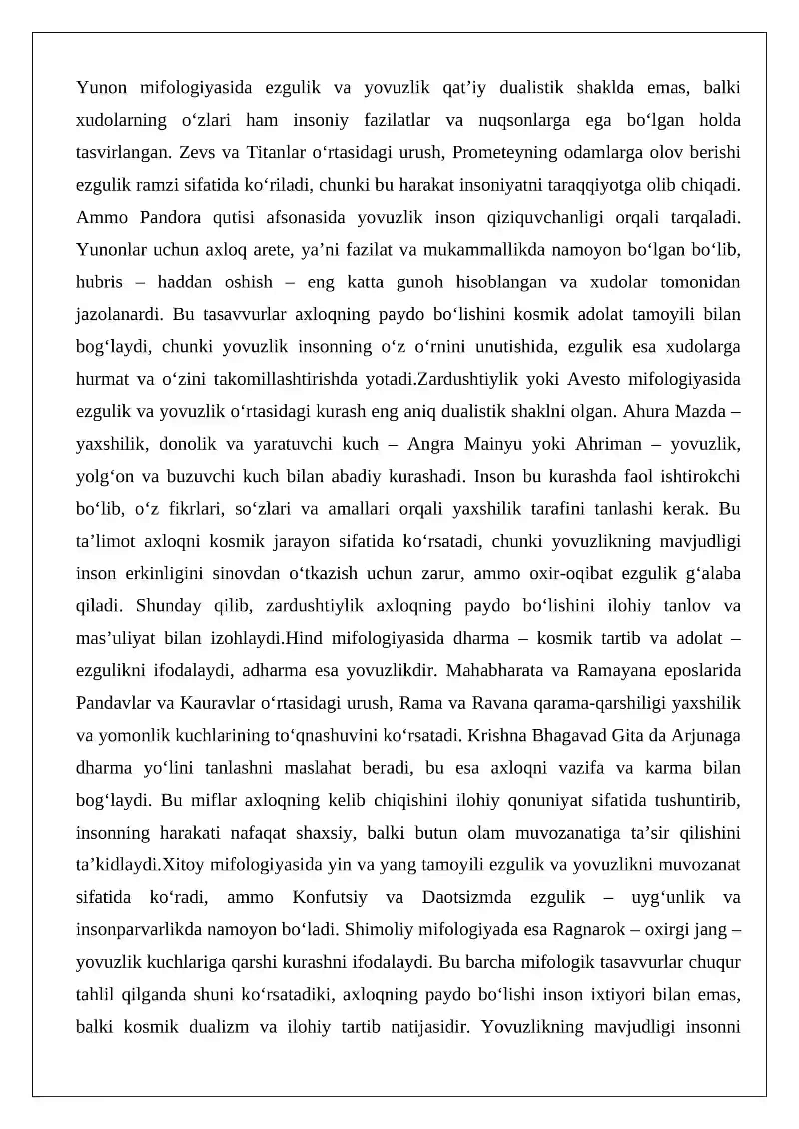 Axloqning kelib chiqishi haqidagi qarashlar 4