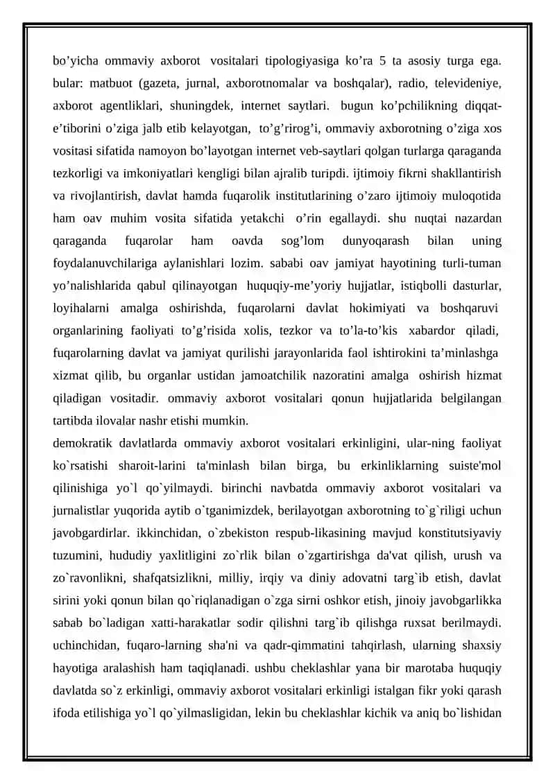 Ommaviy axborot vositalari 4