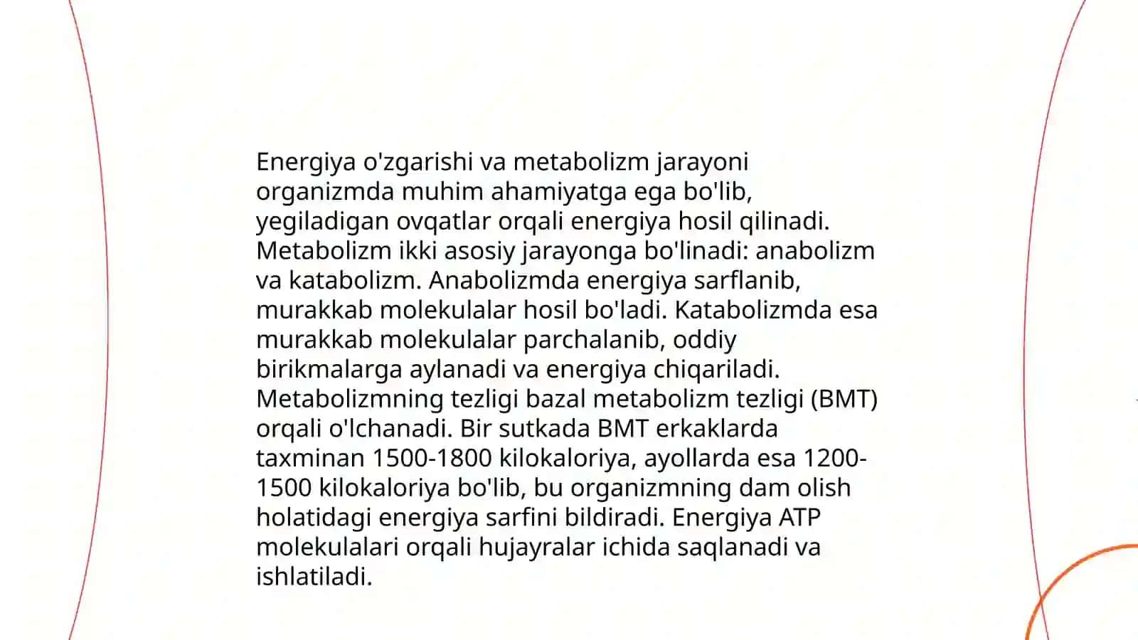 Energetik almashinuv bosqichlari 4