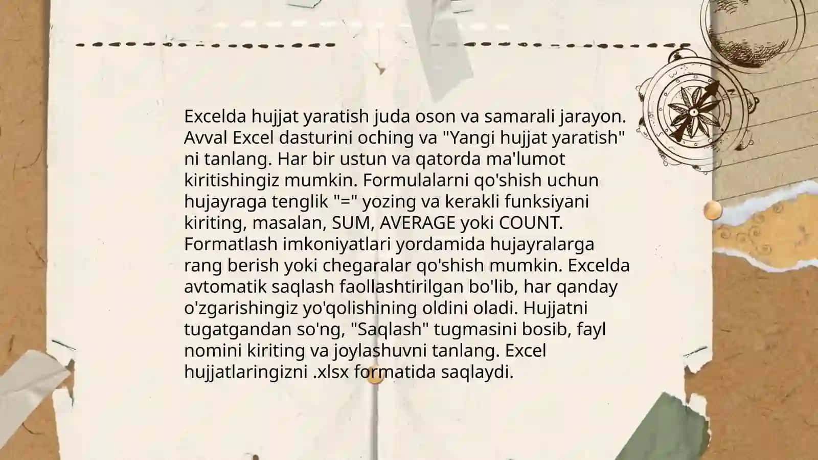 Excel va uning turlari 4