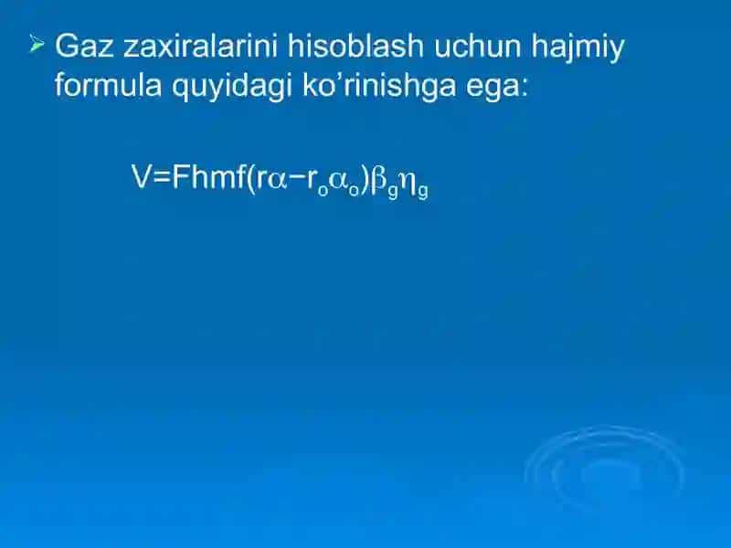 Erkin gazzaxiralarini hisoblashning hajmiy metodlari 4