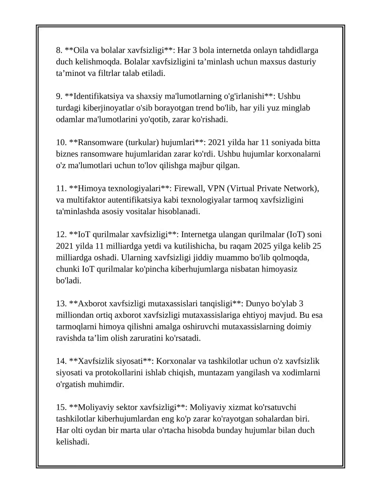 TARMOQ TEXNALOGIYALARI. TARMOQ OPERATSION TIZIMIDA ISHLASH 4