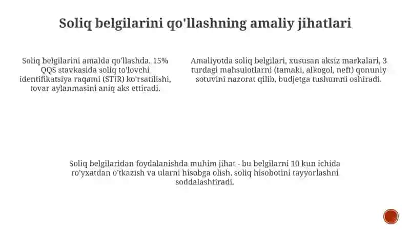 Soliq belgilari mohiyati 4