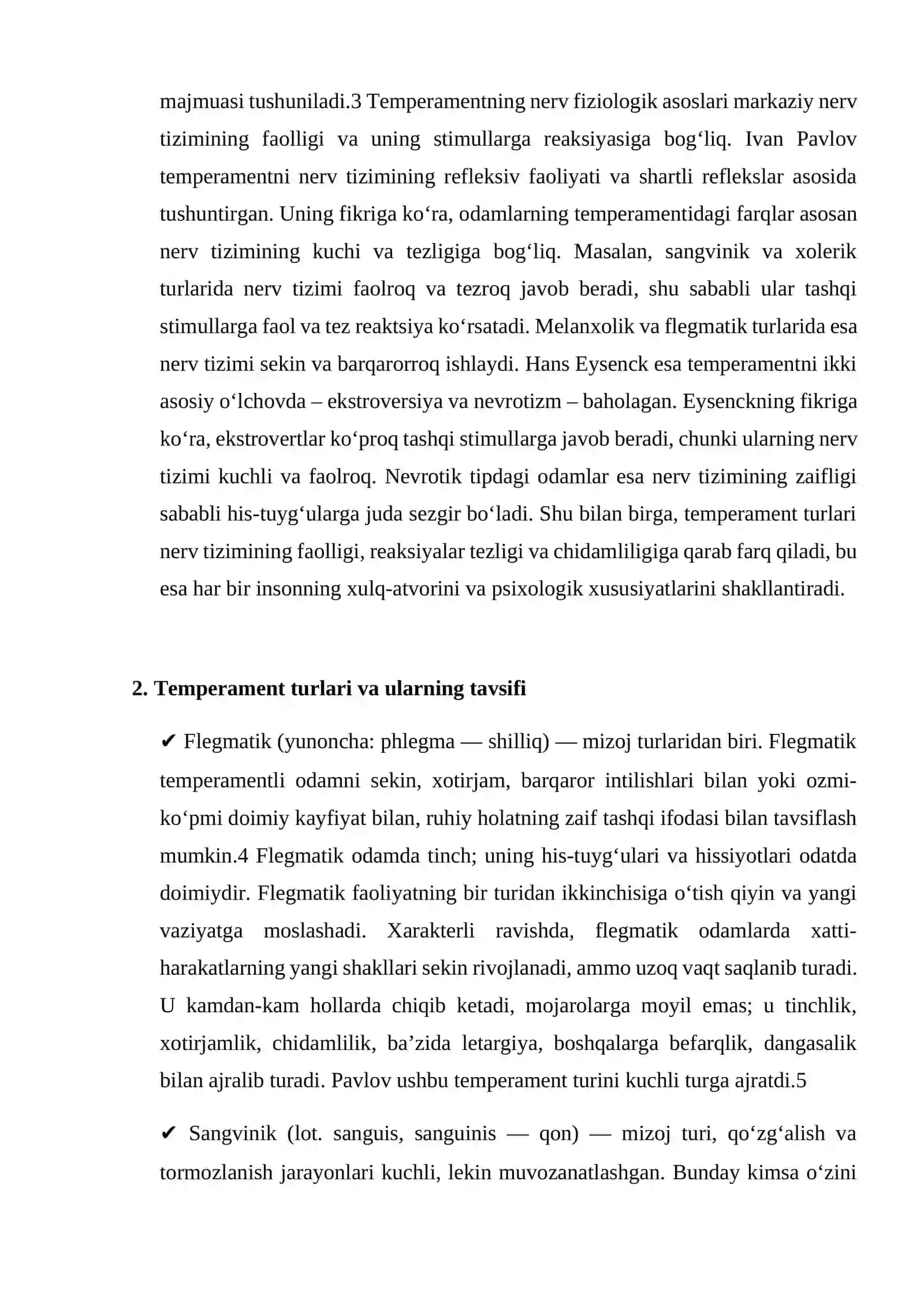 Belovning temperament so'rovnomasi 4