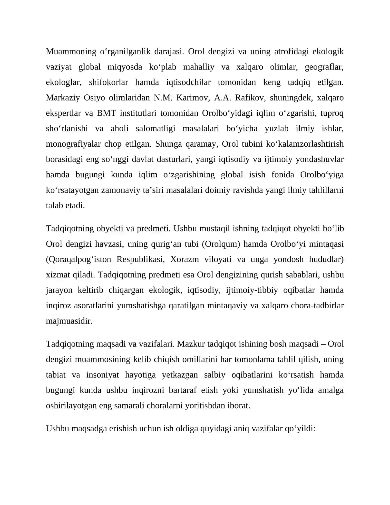 Orol dengizi muammosi va uning oqibatlari 4