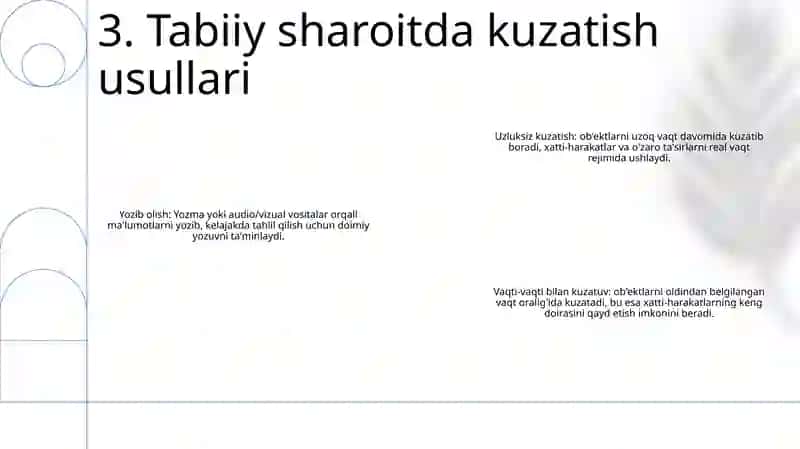 Tabiiy Va Laboratoriya Sharoitlarida Kuzatish 4