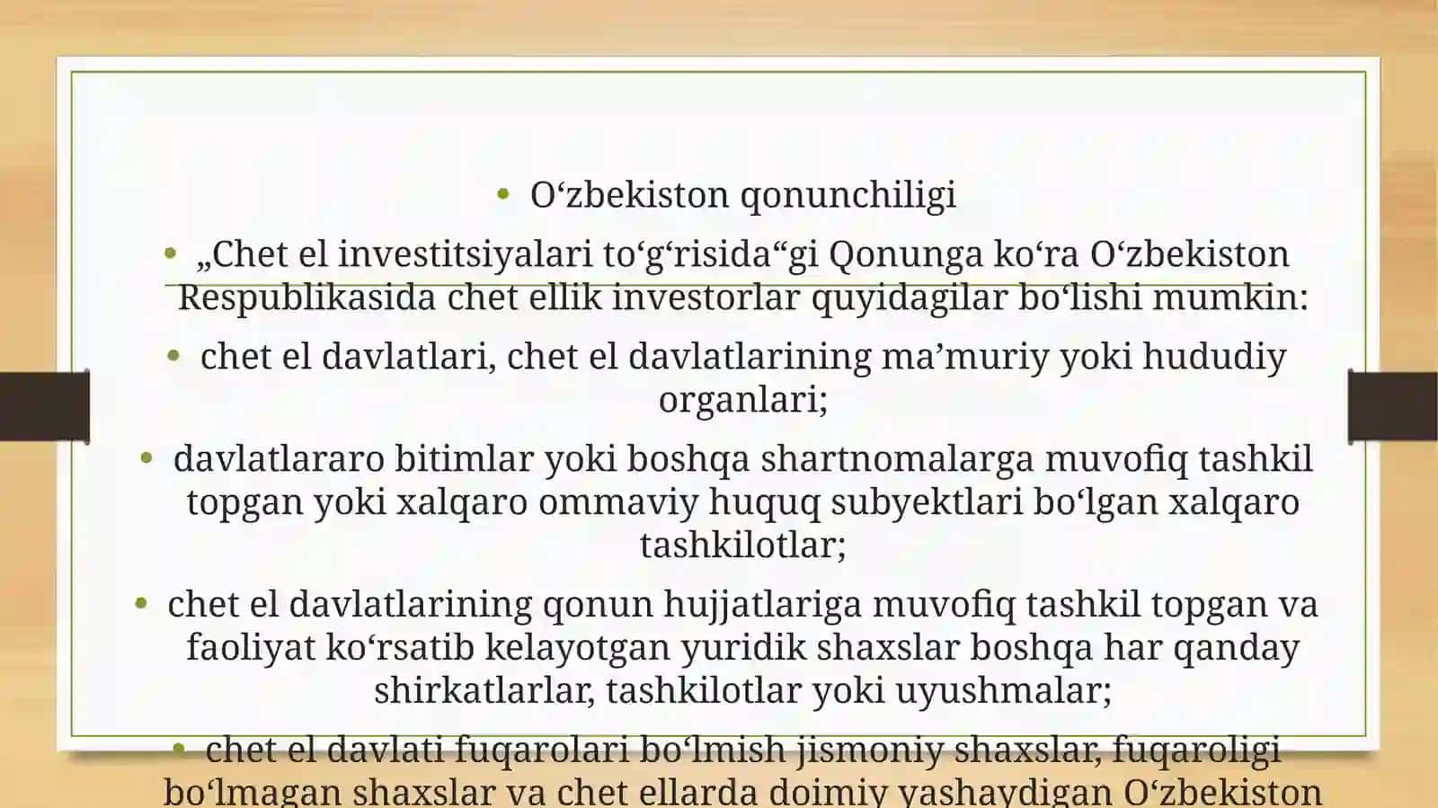 Xorijiy investitsiyalar 4