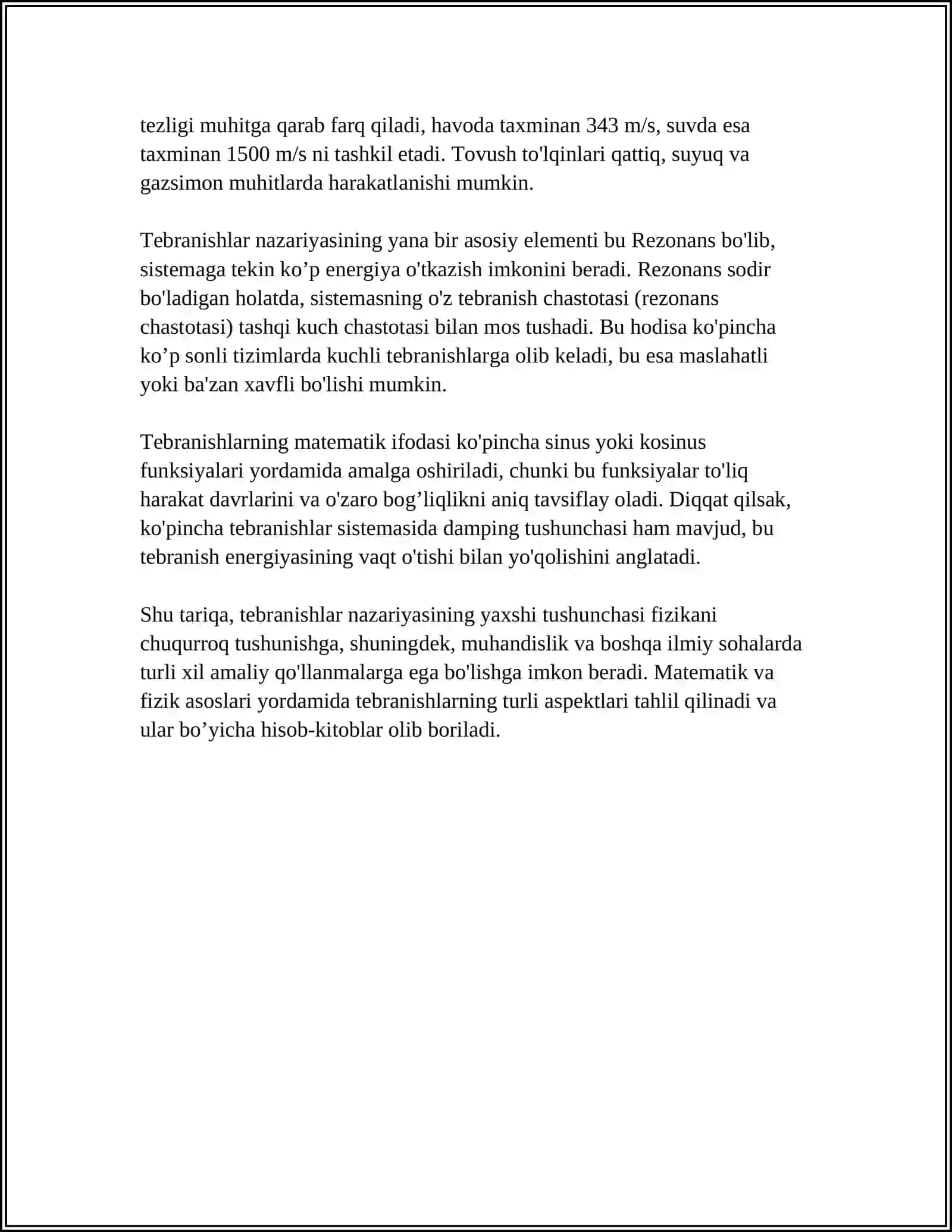 Tebranishlarning Nazariy Asoslari 4