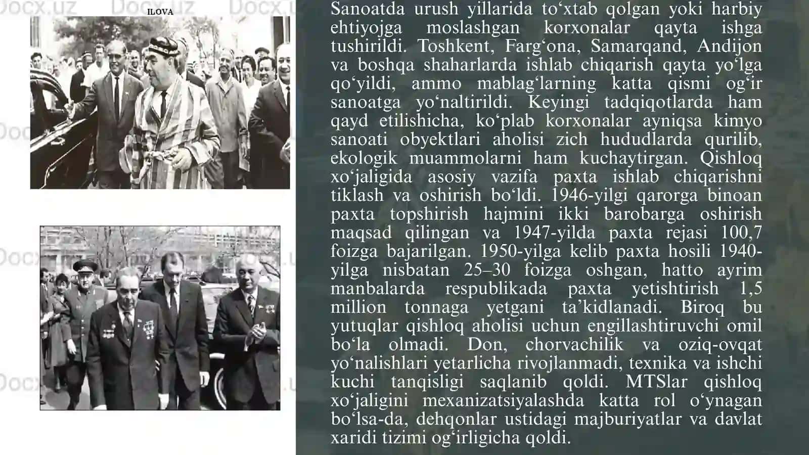 OʻZBEKISTON 1946-1985-YILLARDA 4