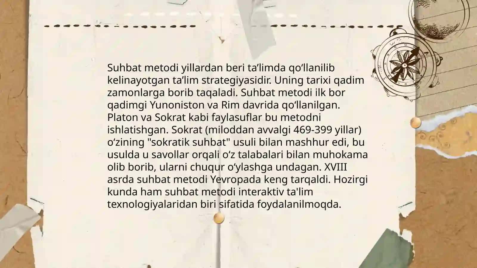 Suhbat metodi va unga qo’yiladigan talablar 4