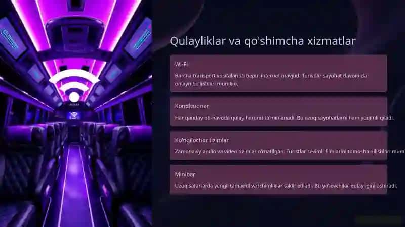Turistlarga avto transport xizmatlari 4