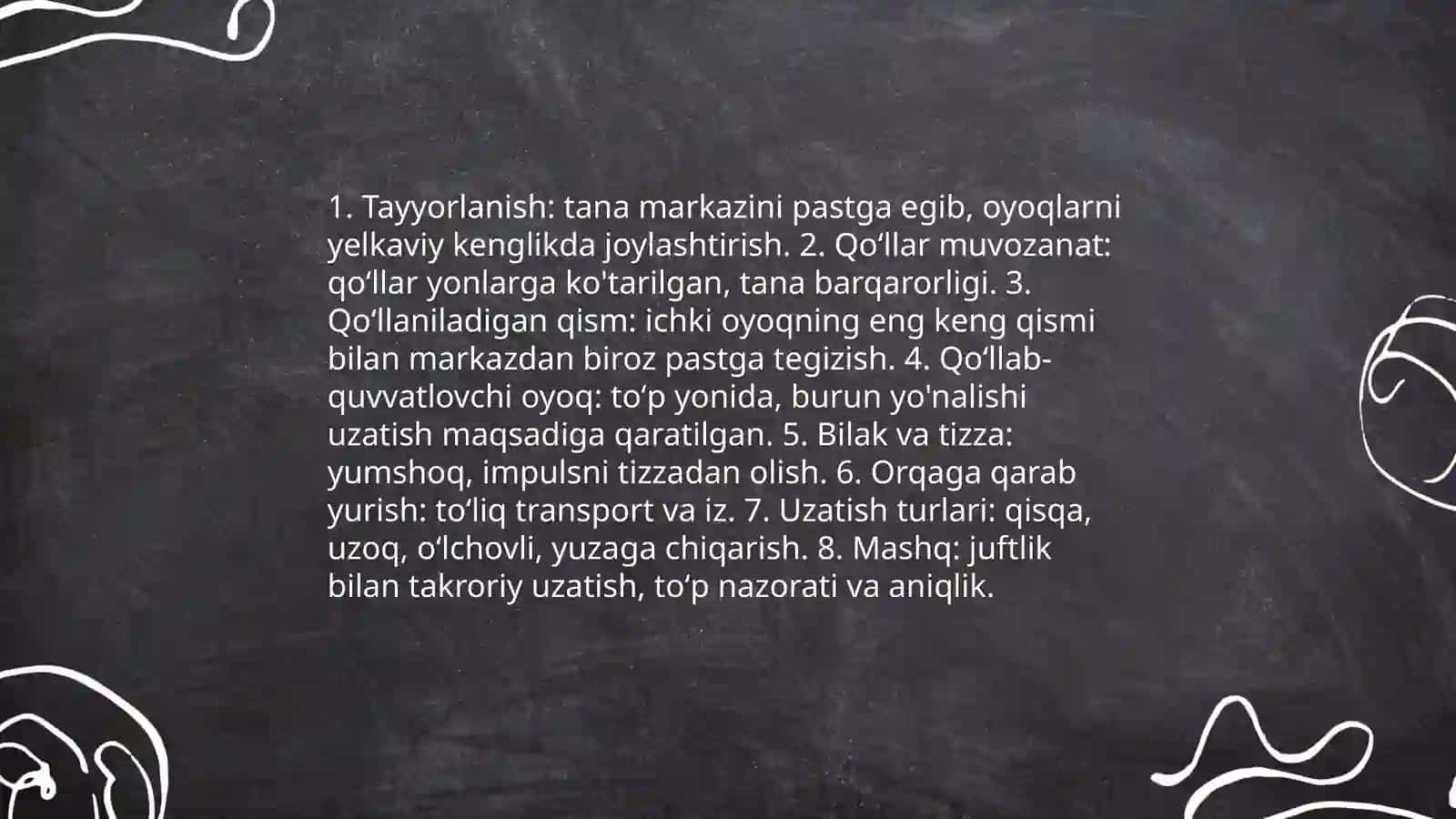 Pastdan toʻpni uzatish texnikasini oʻrgatish 4