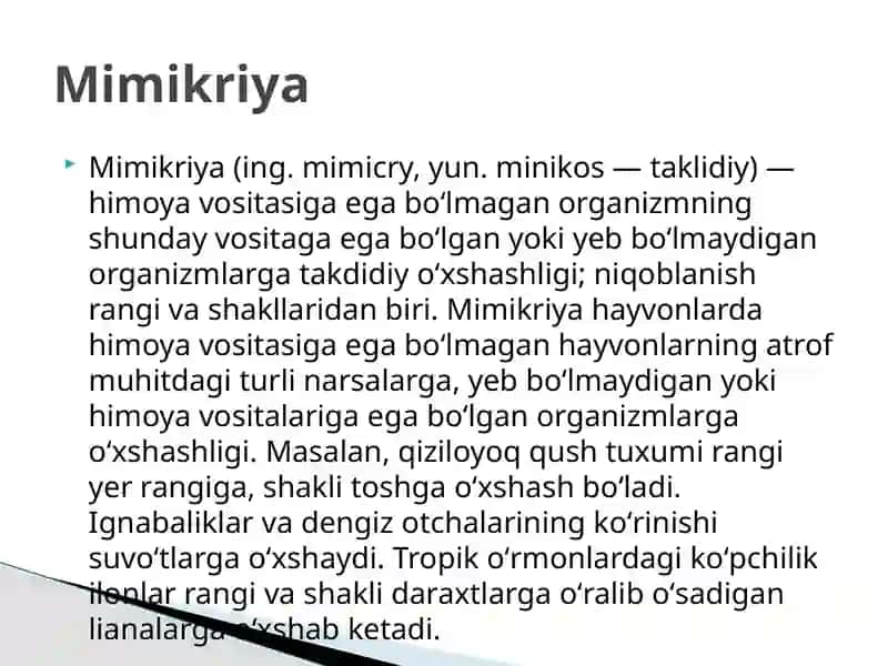 Hayvonlarda taqlid qilish 4