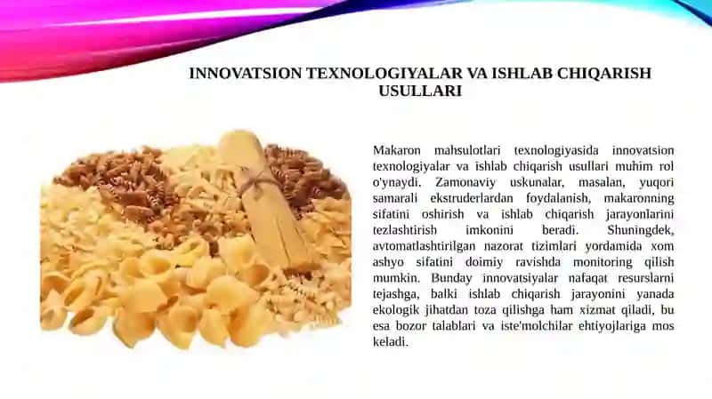 Makaron mahsulotlari texnologiyasi 4