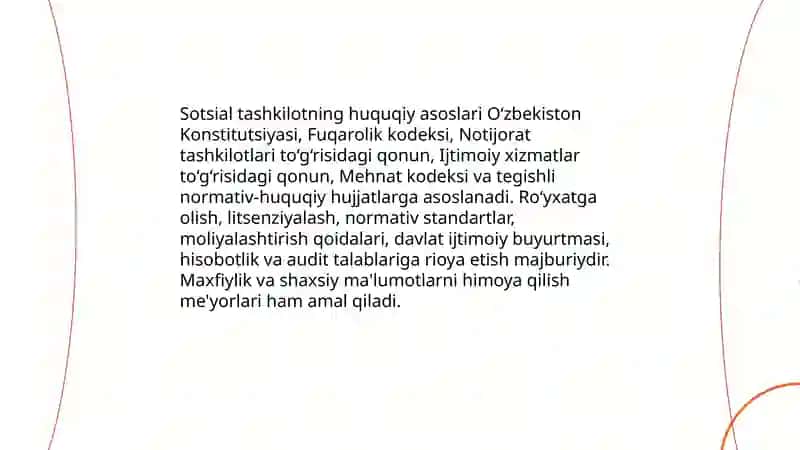 Sotsial tashkilot (xizmat) faoliyati 4