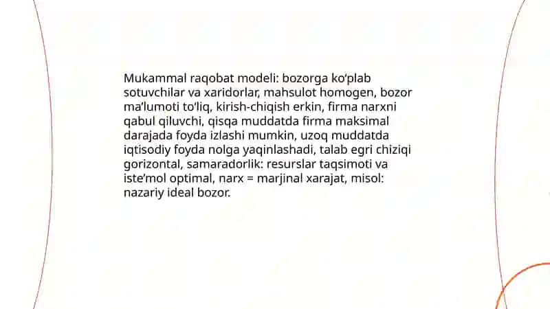 Bozor iqtisodiyoti modellari 4