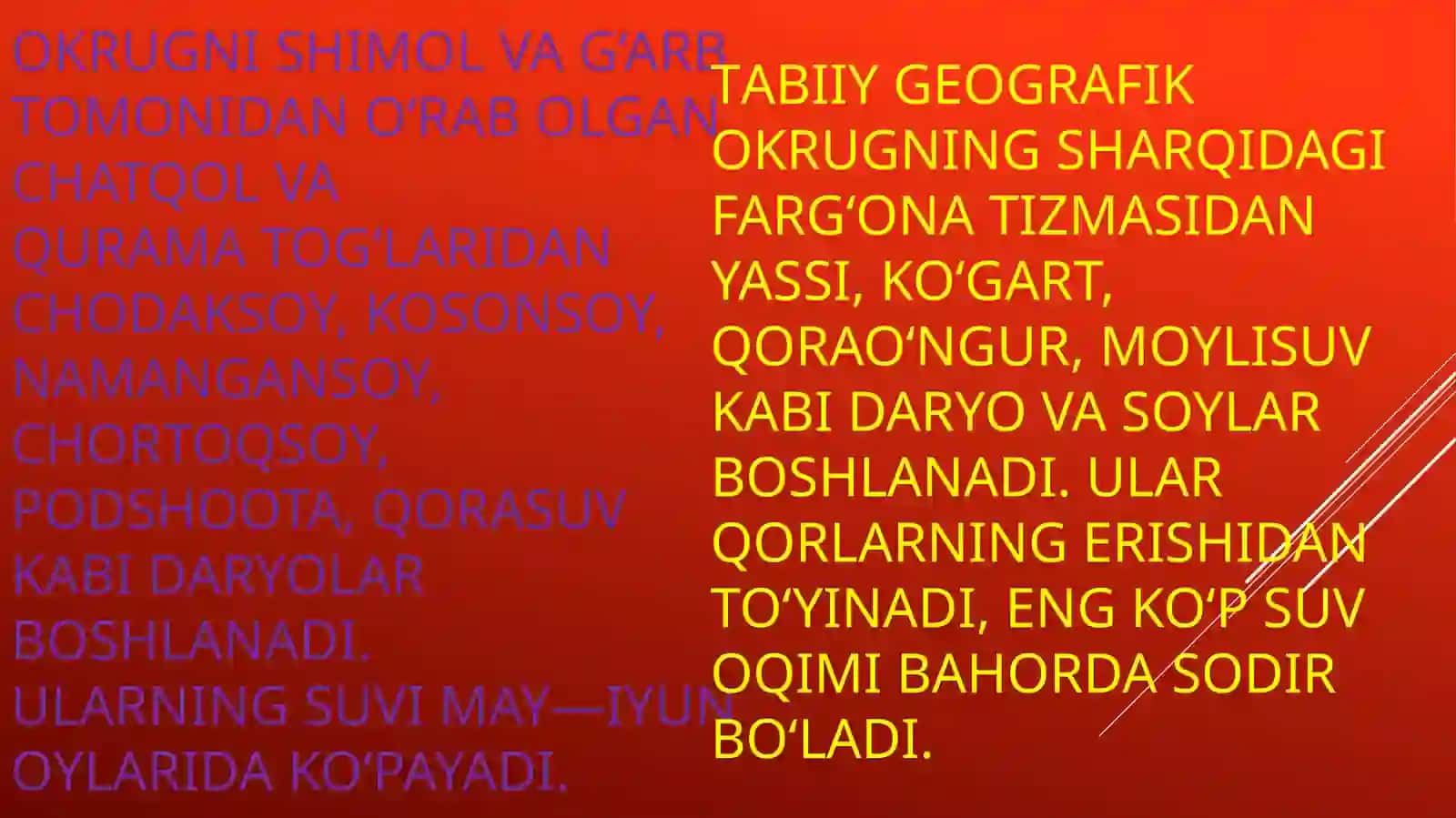 7-sinf. Geografiya. Farg'ona tabiiy geografik okrugi 4