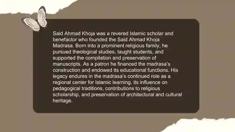 Said Ahmad Khoja Madrasa 4