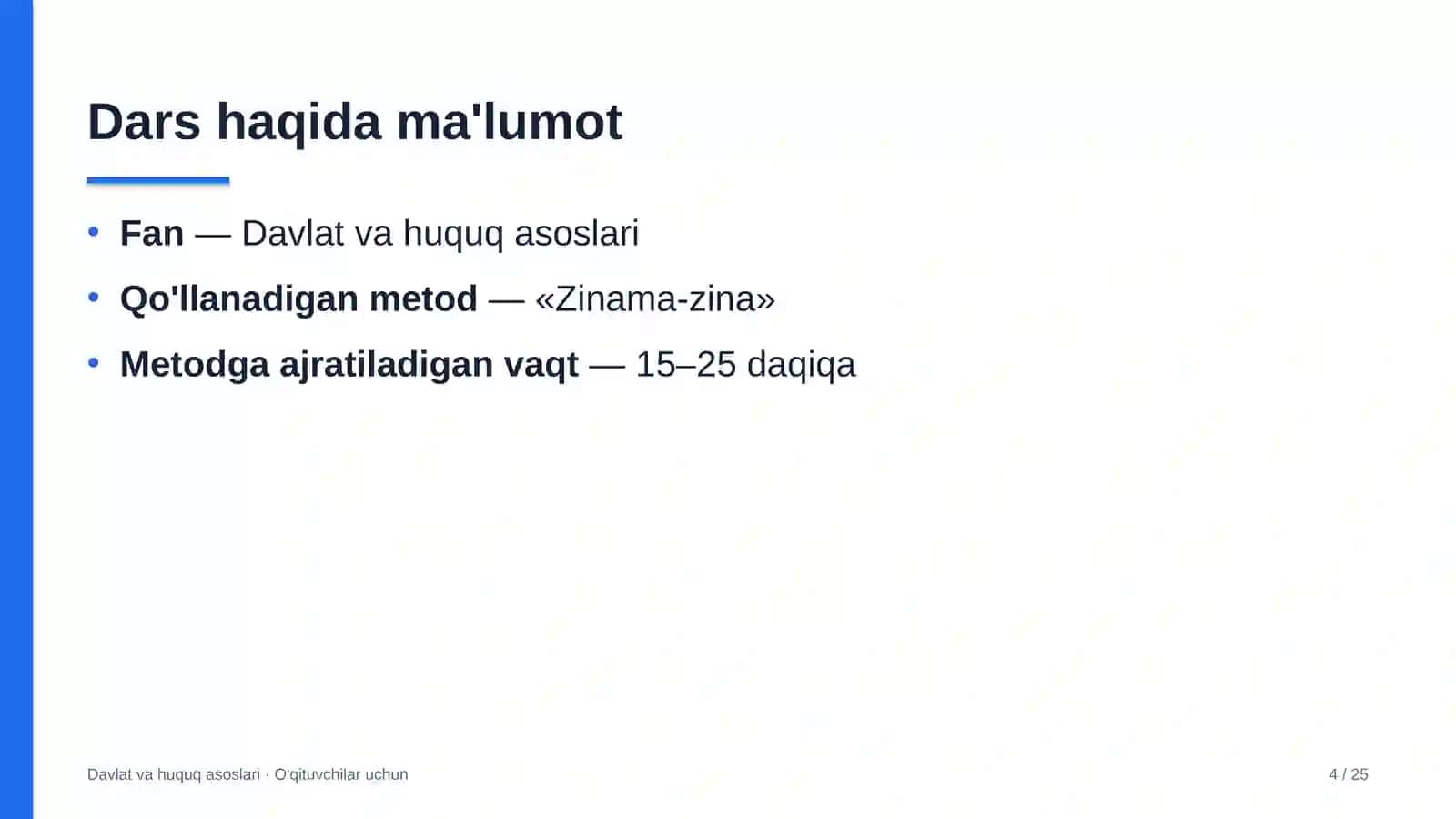 davlat va huquq asoslari darslarida zinama zina metodidan foydalanish 5574 4