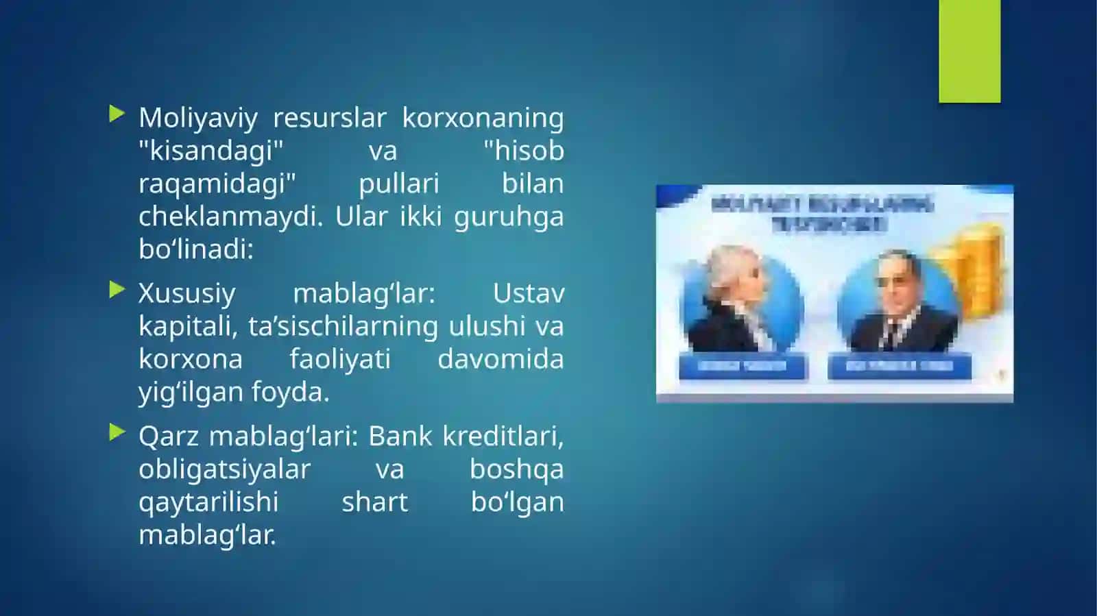 Korxonaning moliyaviy resurslari va ularni samarali boshqarish 4