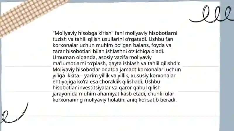 Boshqaruv va moliyaviy hisobning farqlari 4
