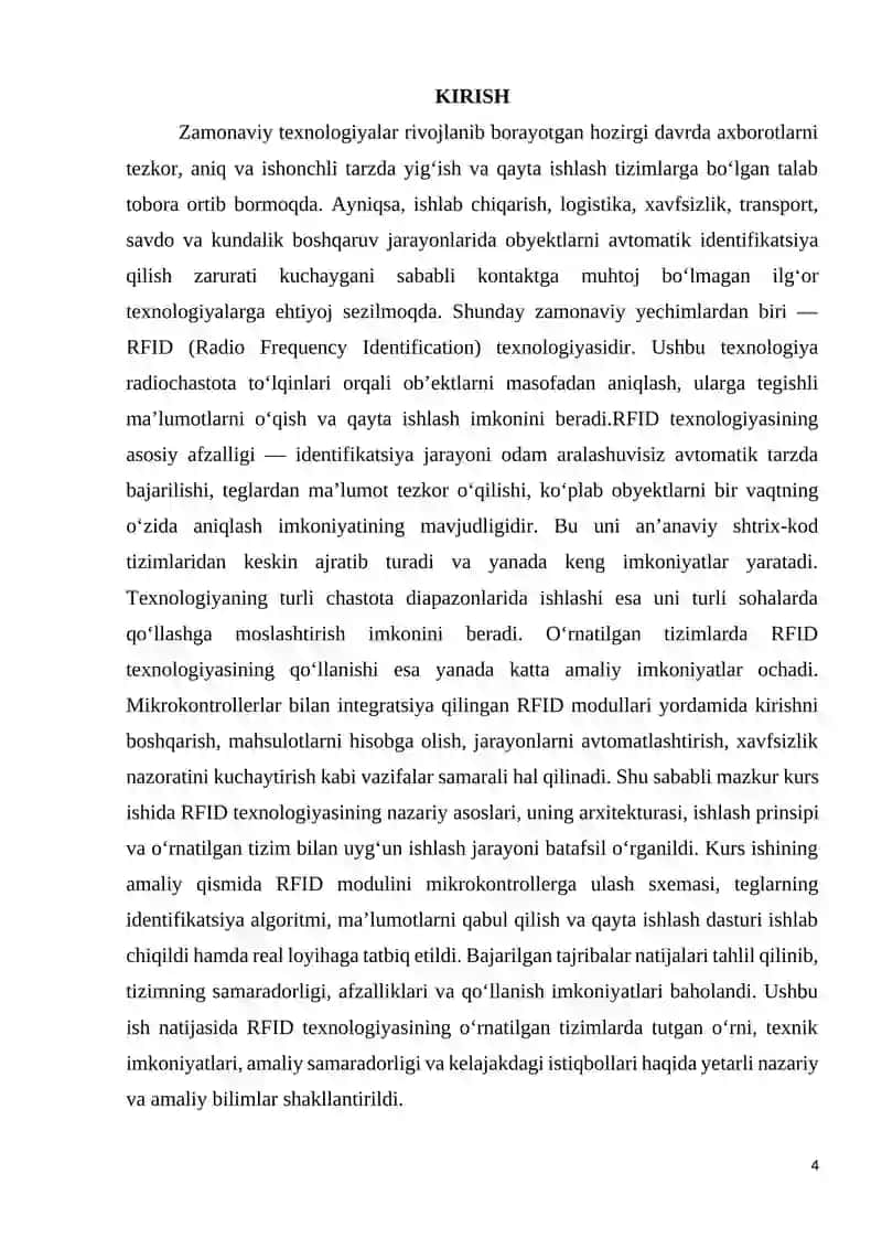O‘rnatilgan tizimlarda RFID texnologiyasi (RFID Technology in Embedded Systems) 4