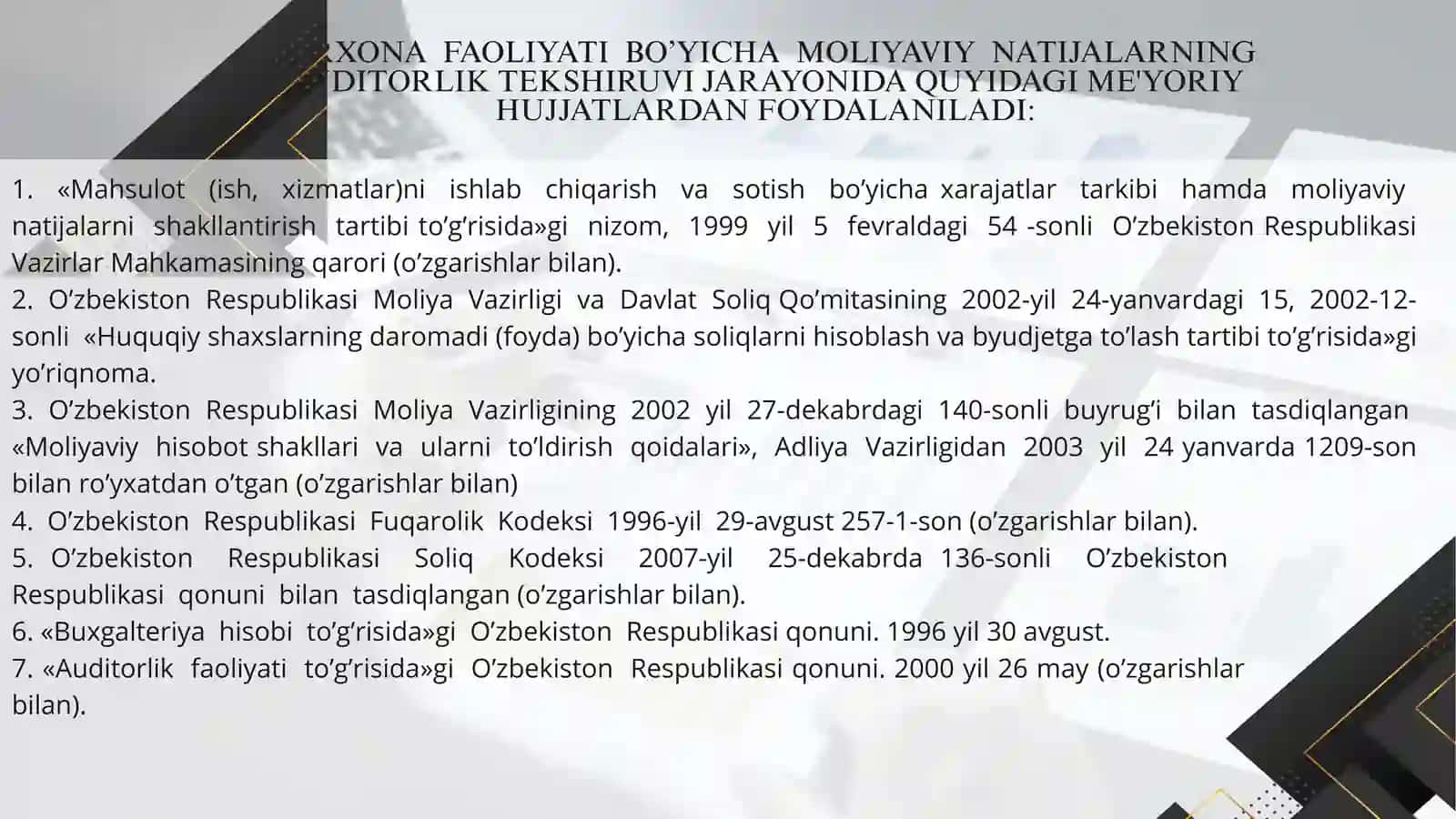Moliyaviy natijalar auditi 4