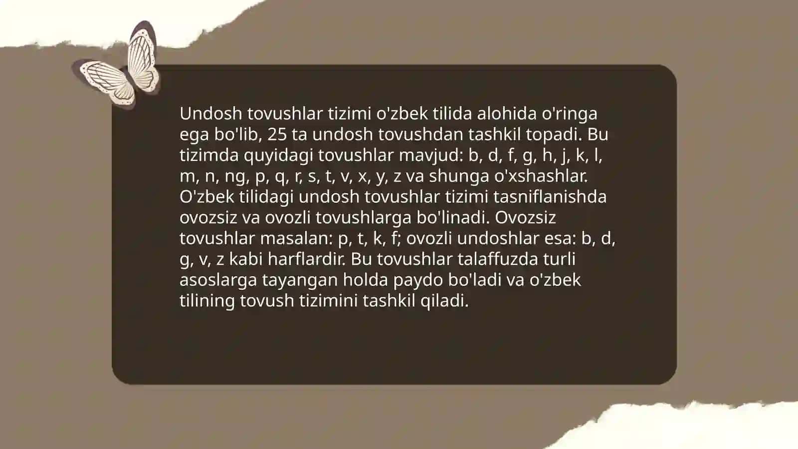 Unli tovushlar tizimi (vokalizm) 4