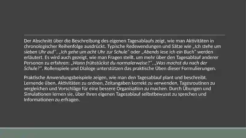 Tagesablauf 4