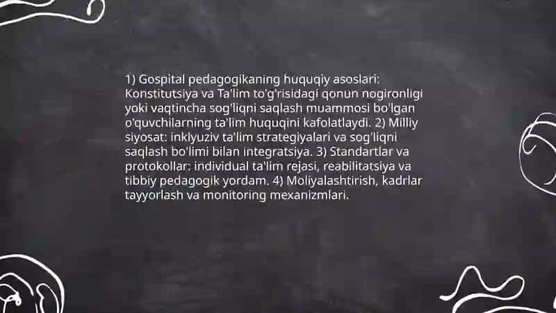 Inklyuziv ta'lim va gospital pedagogika 4