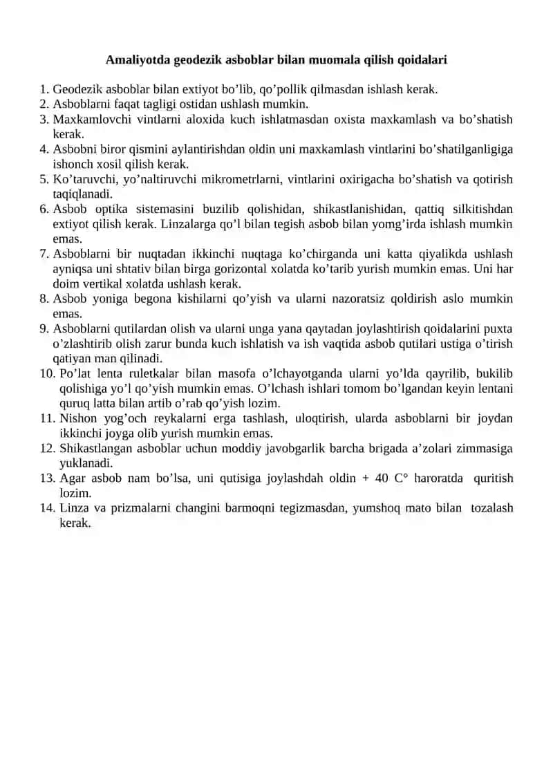 TEXNIKA XAVFSIZLIGI QOIDALARI 4