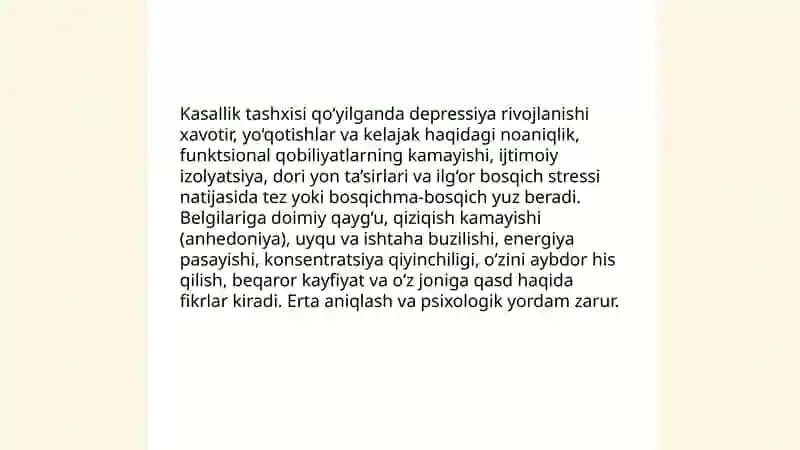 Bemorlarning ruhiy holatini baholash mezonlari 4