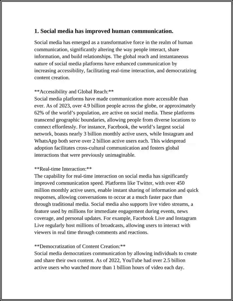 Social Media Impact on Human Communication 4