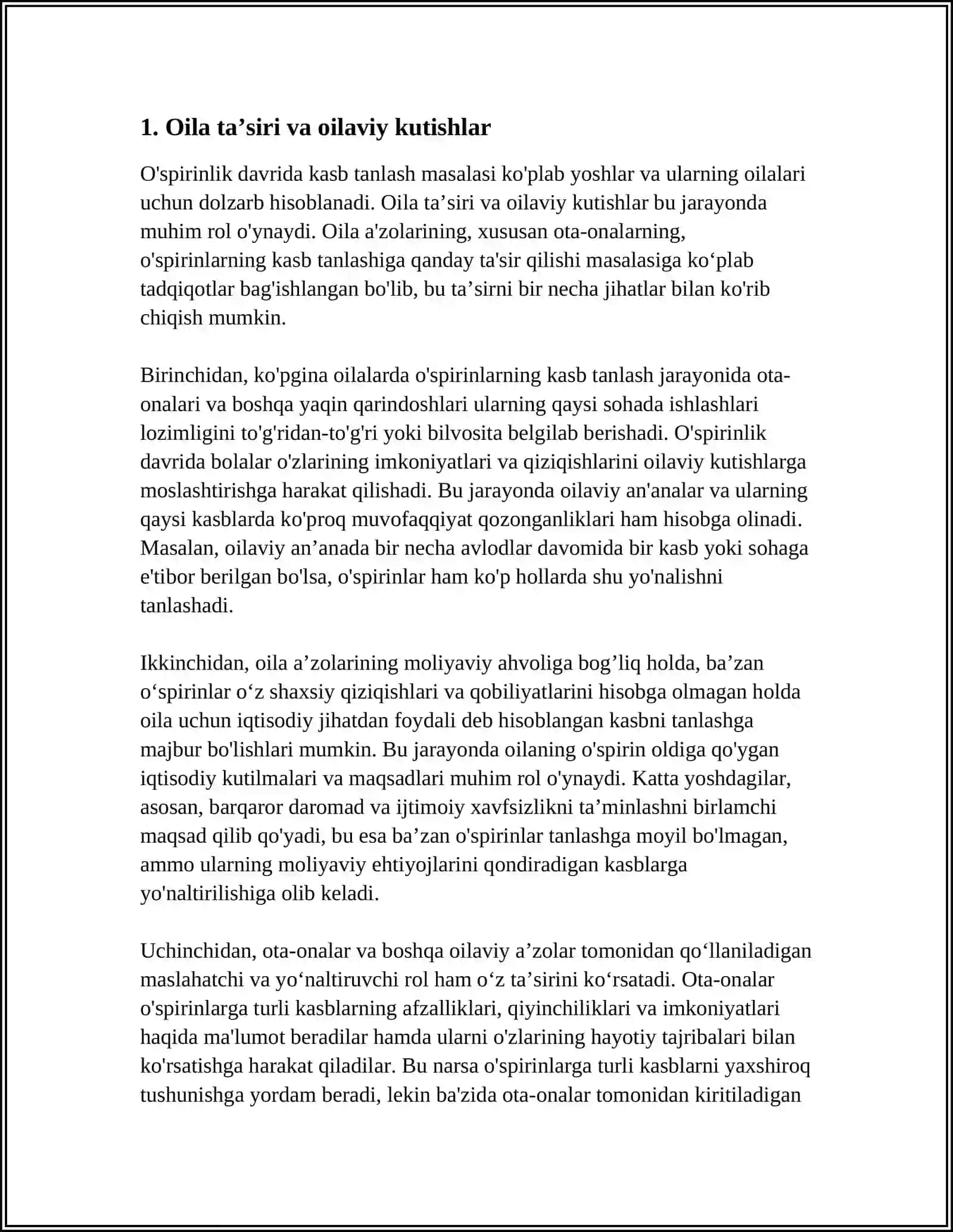 O'spirinlik davrida kasb tanlashga doir muammolar 4