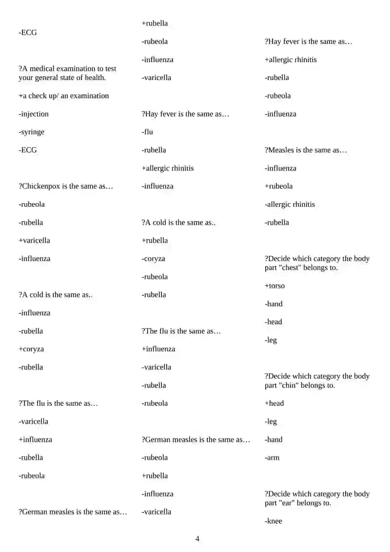 Plural Forms Quiz 4
