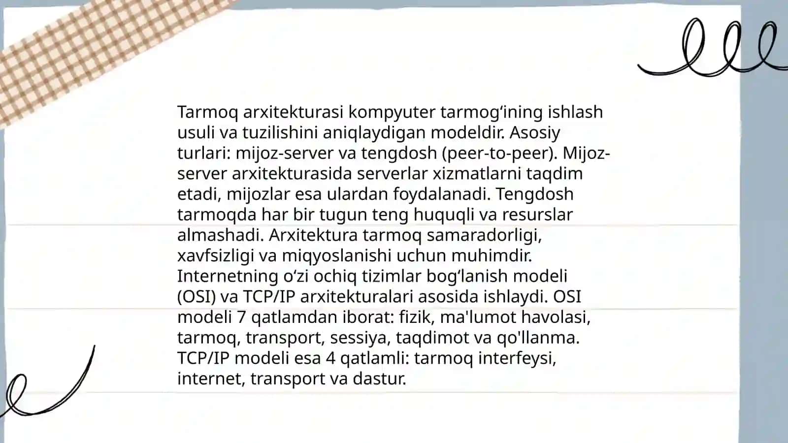 Kompyuter tarmoqlari tushunchasi va turlari 4