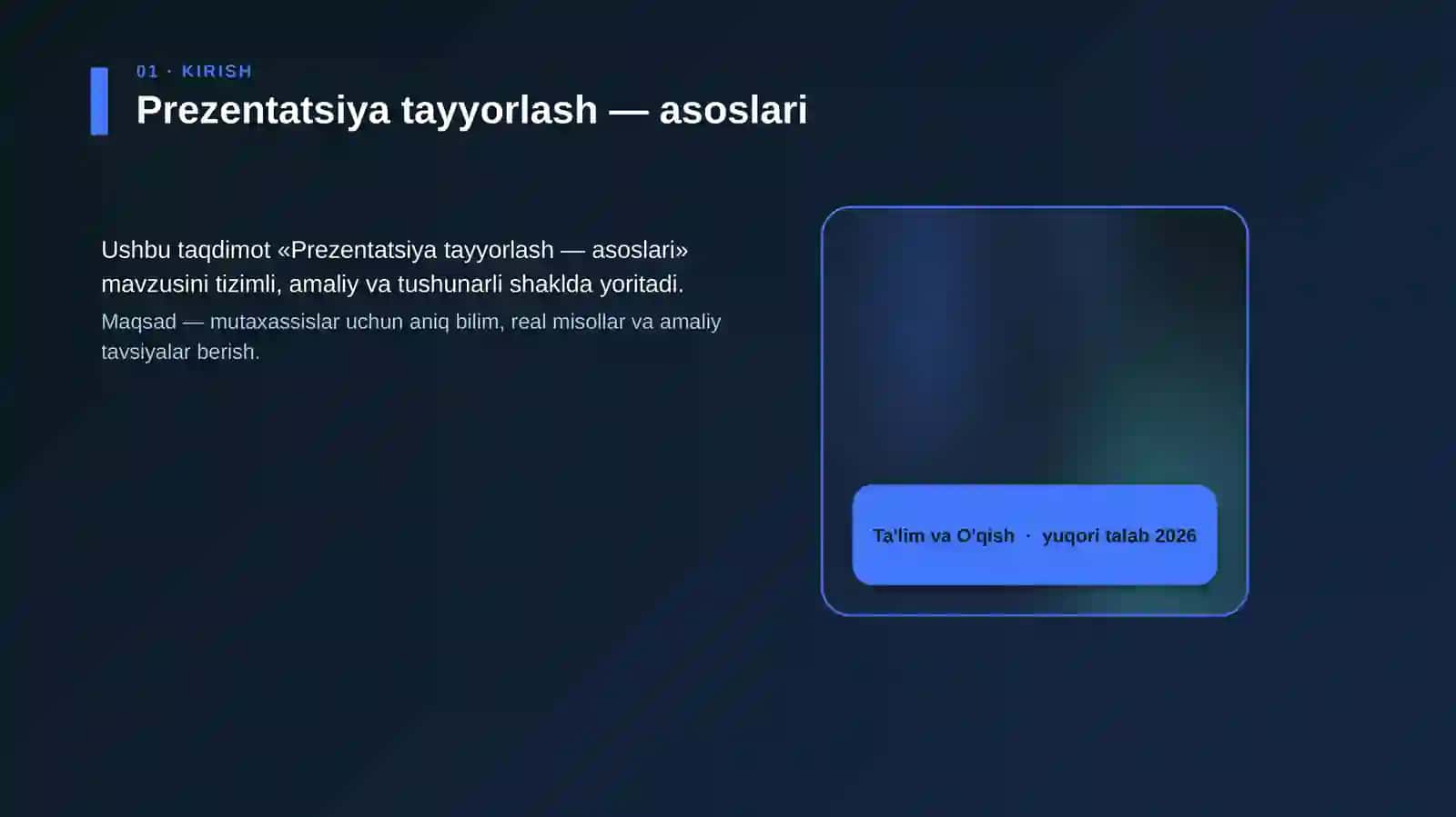 Prezentatsiya tayyorlash — asoslari 4