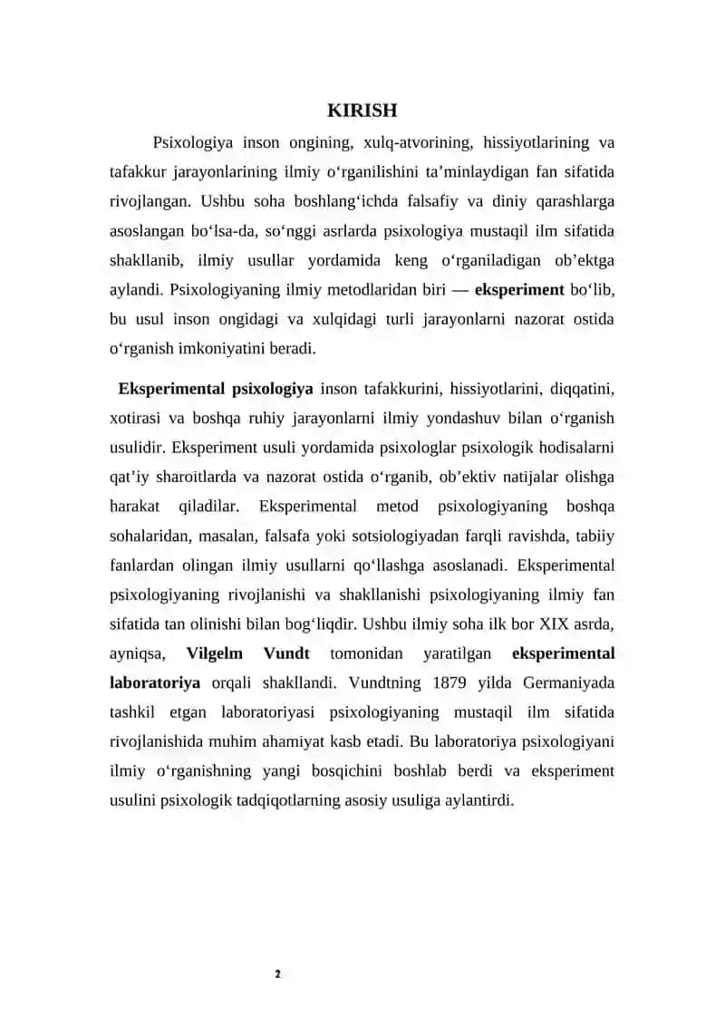 Eksperimental psixologiyaning rivojlanish tarixi 4