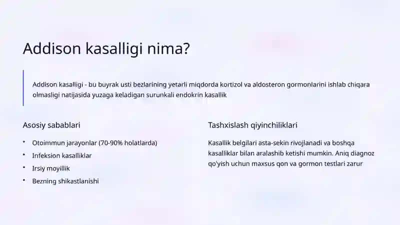 Addison kasalligi (Buyrak usti bezlari yetishmovchiligi) 4