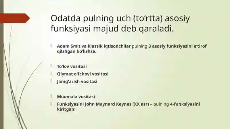 PUL BOZORI.PUL BOZORIDA MUVOZANAT 4